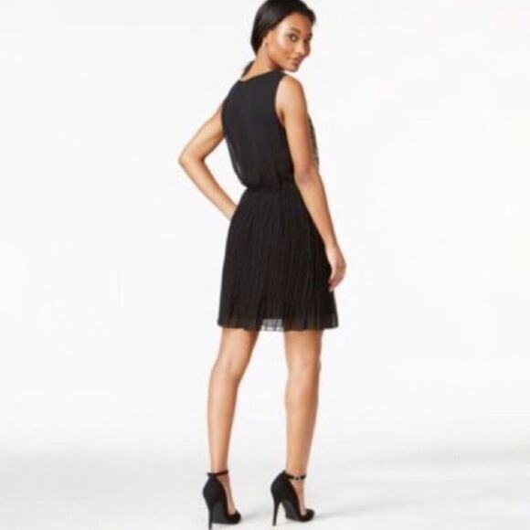 Maison Jules Black Sleeveless Chiffon Mini Dress Sz S - Picture 1 of 8